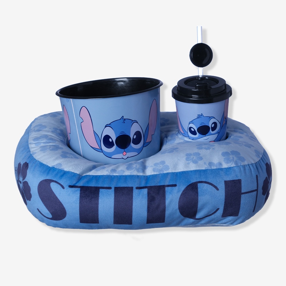 Kit Pipoca Stitch Infantil Almofada, Bald...