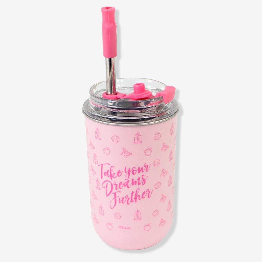 Copo Princesas Neo com Canudo 300ml