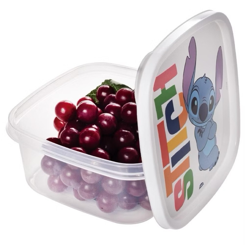 Pote Stitch Quadrado Lancheira Mochila 1,1L
