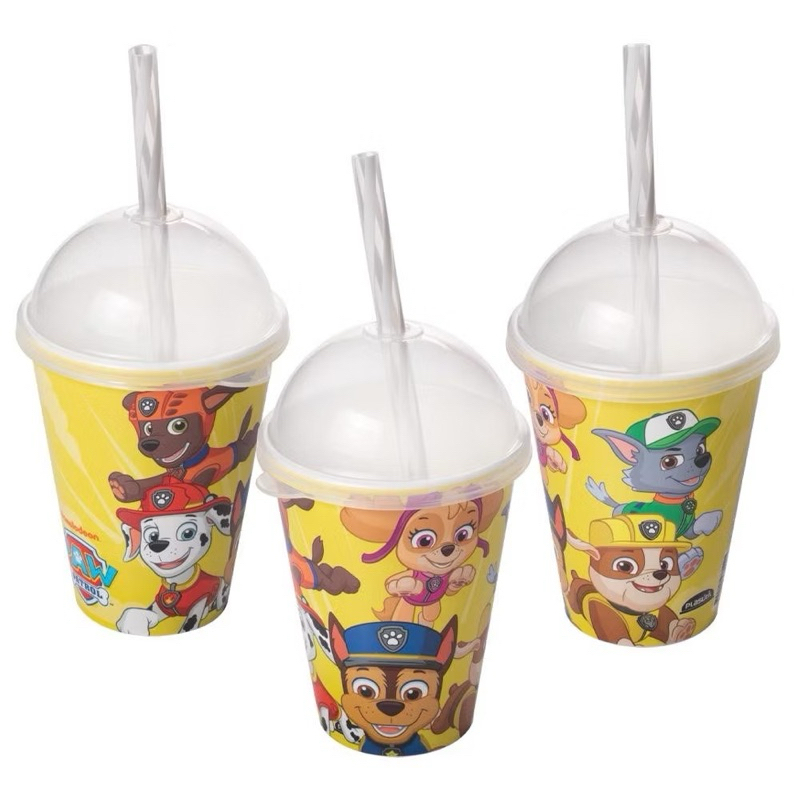 Copo com canudo Patrulha Canina Meninas 2...