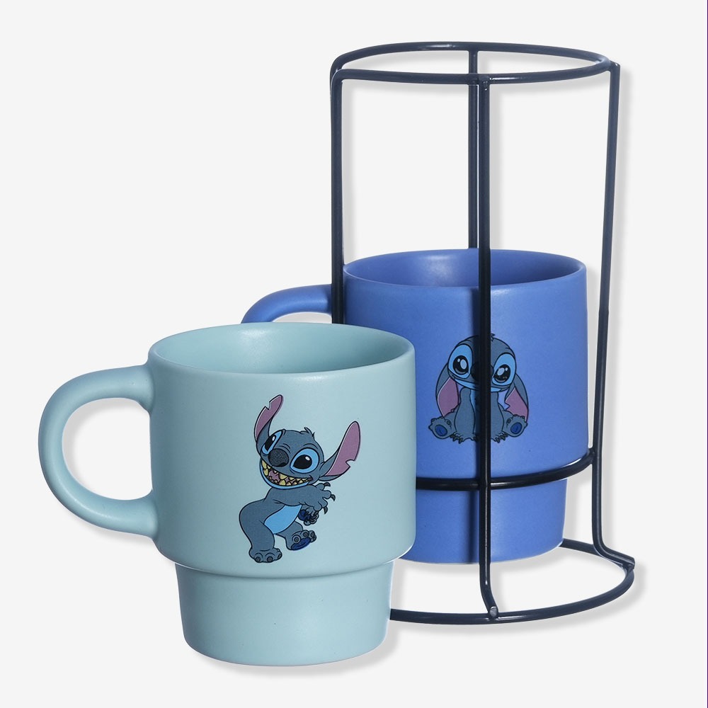 Kit Canecas Empilháveis Stitch Namorados ...