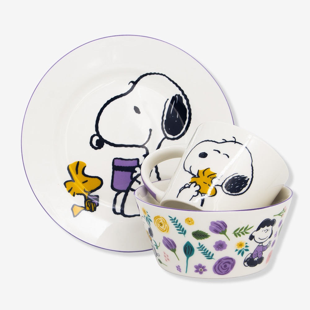 Kit Alimentação SNOOPY Prato, Bowl e Caneca