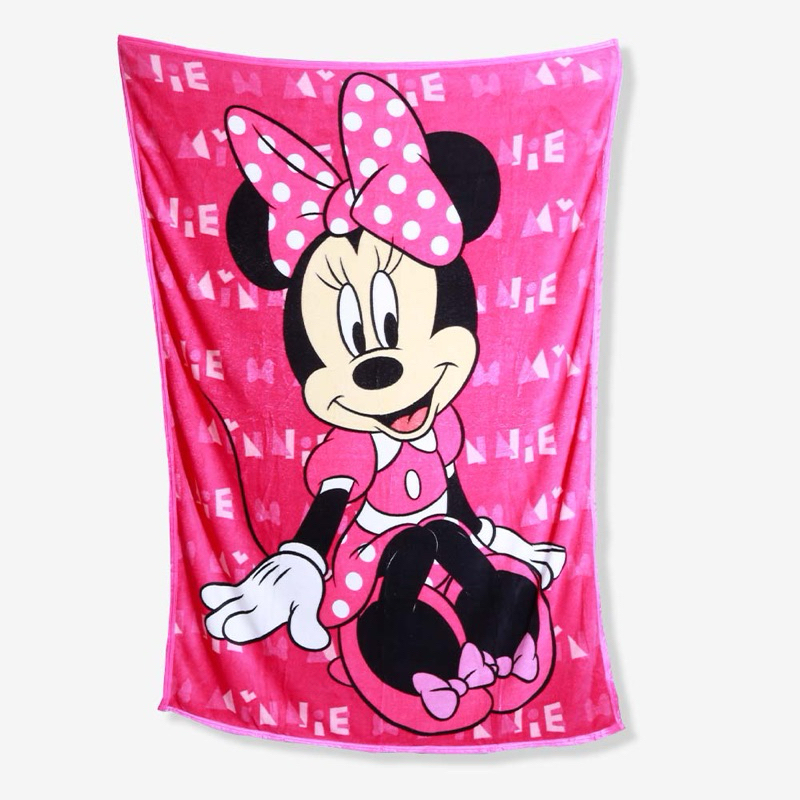 Kit Manta com Almofada Minnie Rosa