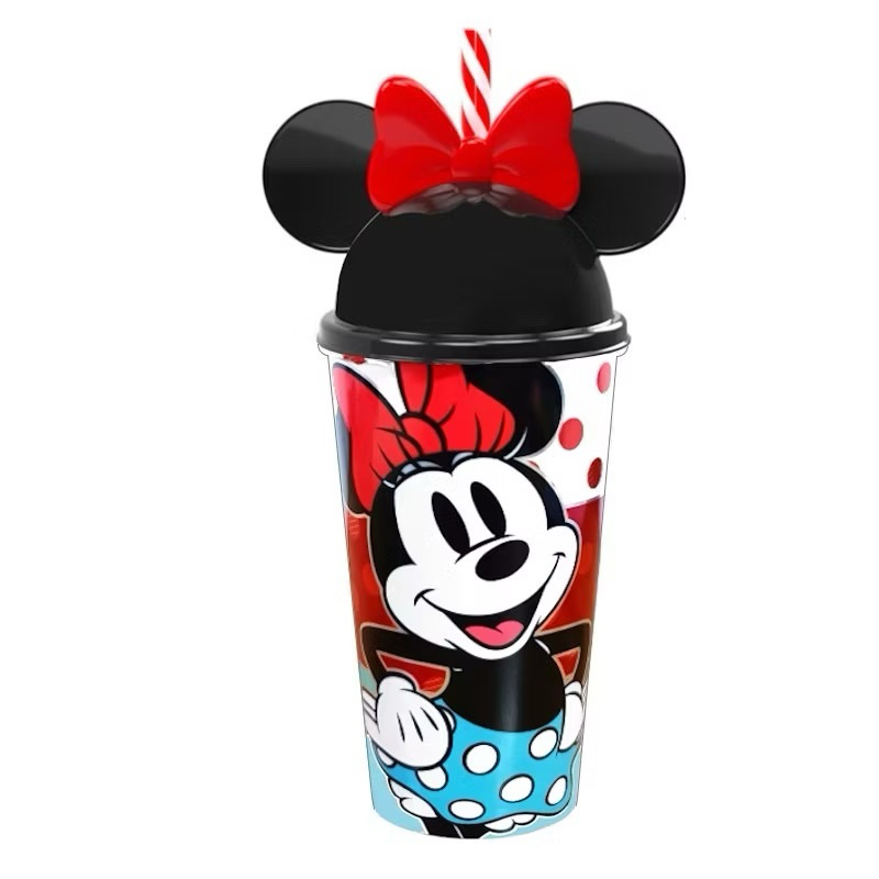 Copo Com Canudo e Orelha Minnie Vermelha ...