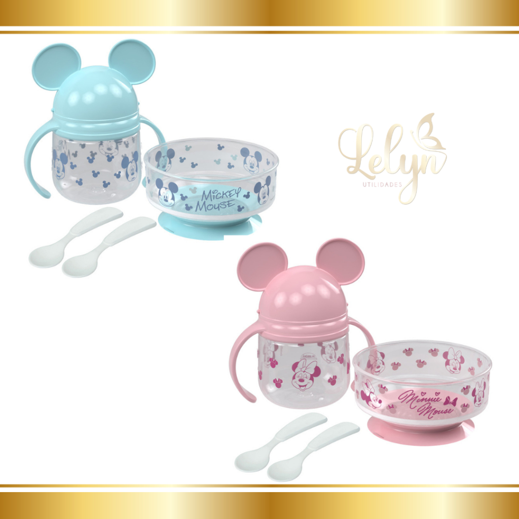 Kit Alimentação Minnie e Mickey Baby intr...