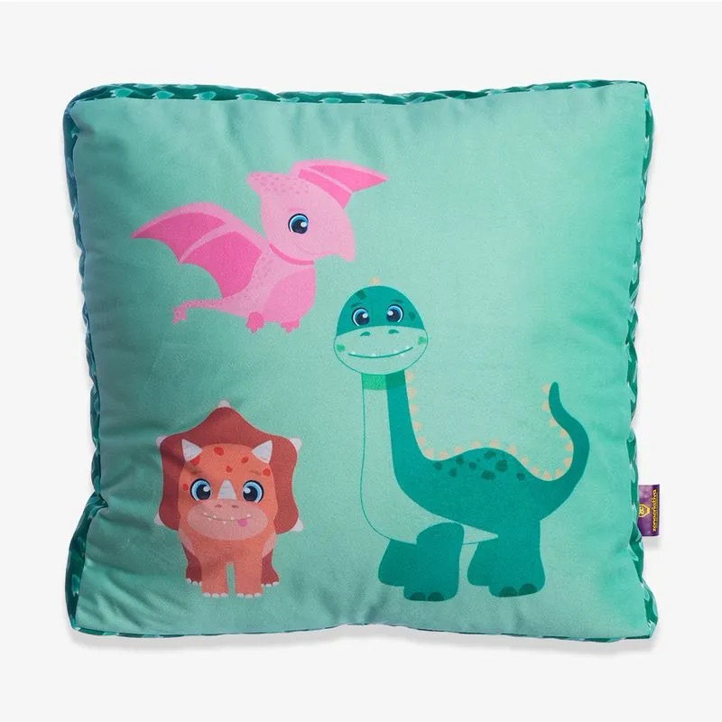 Kit Dinossauros Almofada com Manta