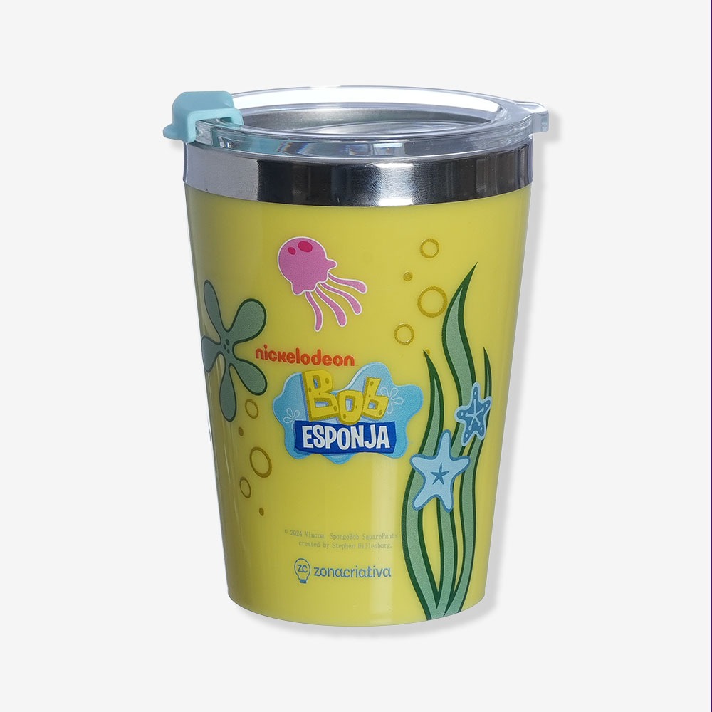 Copo Viagem Snap Bob Esponja 300ml