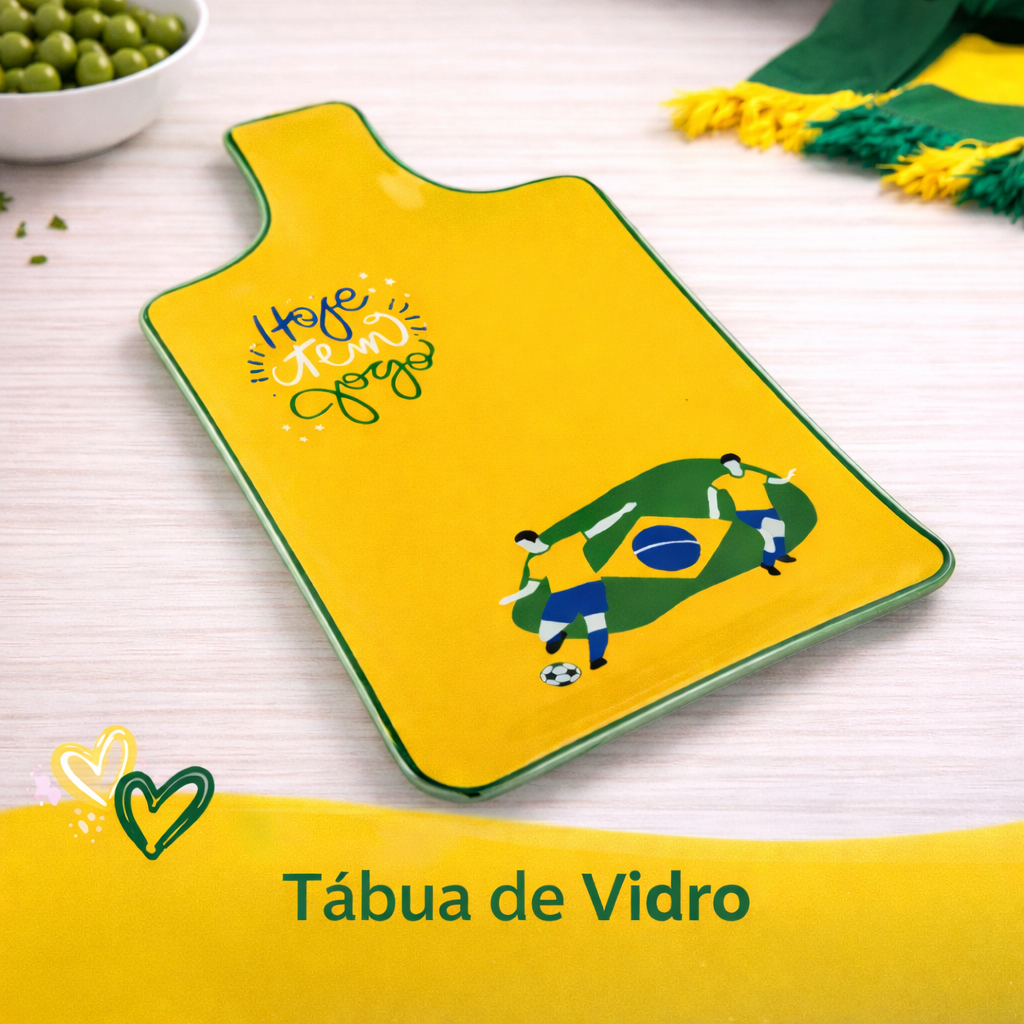 Tábua de Vidro Copa do Mundo Brasil  Cort...