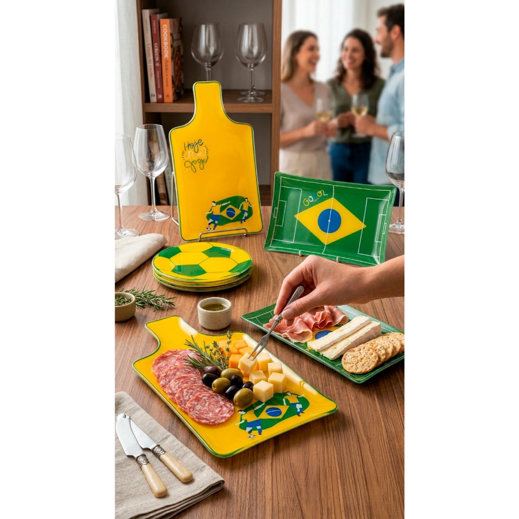 Prato Raso ou Bowl de Vidro Bola Futebol ...