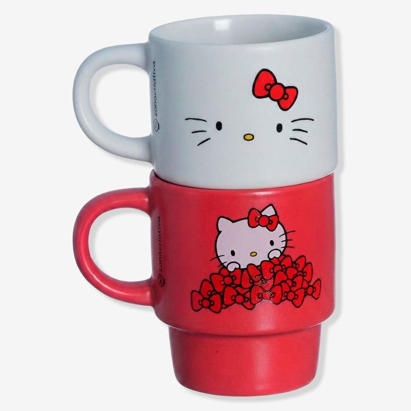 Kit Canecas Hello Kitty Empilháveis 180ml