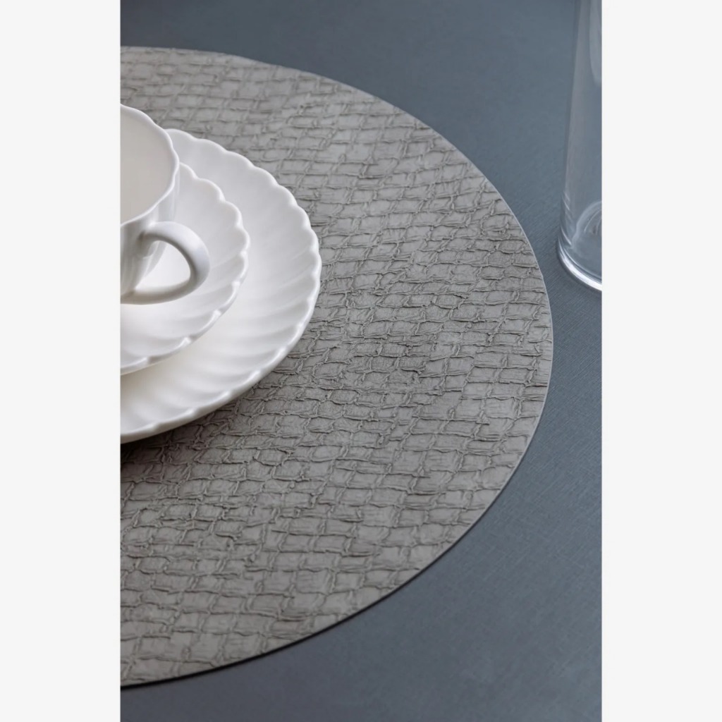 Lugar Americano Scale 38cm Cinza PVC