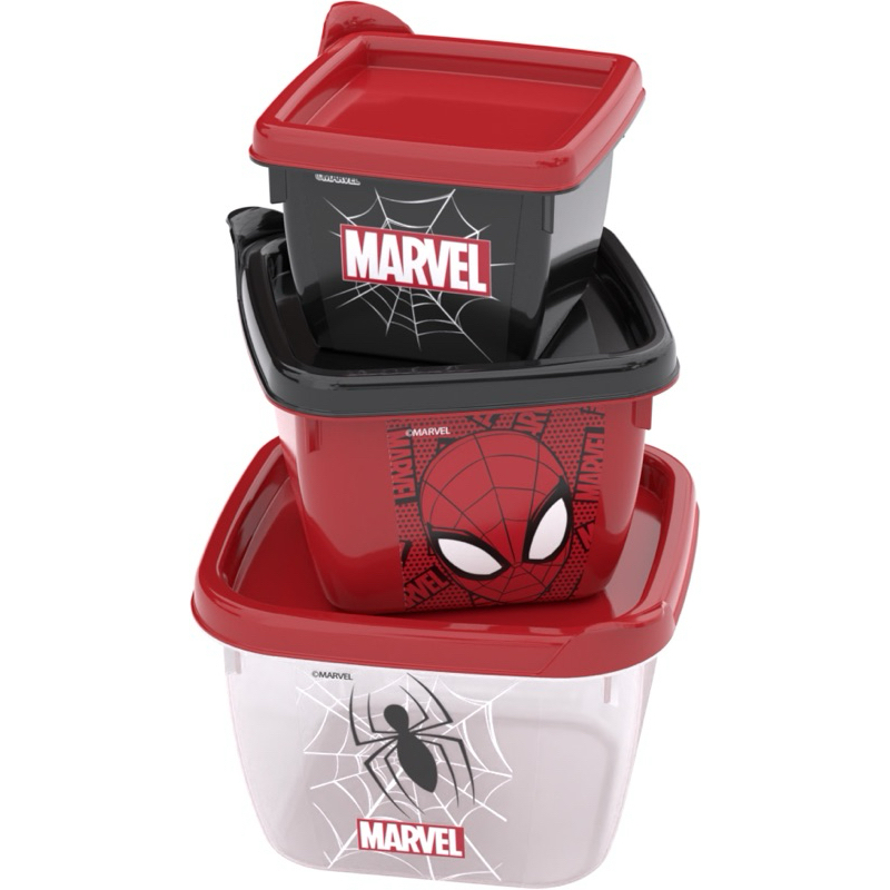 Conjunto de Potes Conect Homem Aranha 3 u...