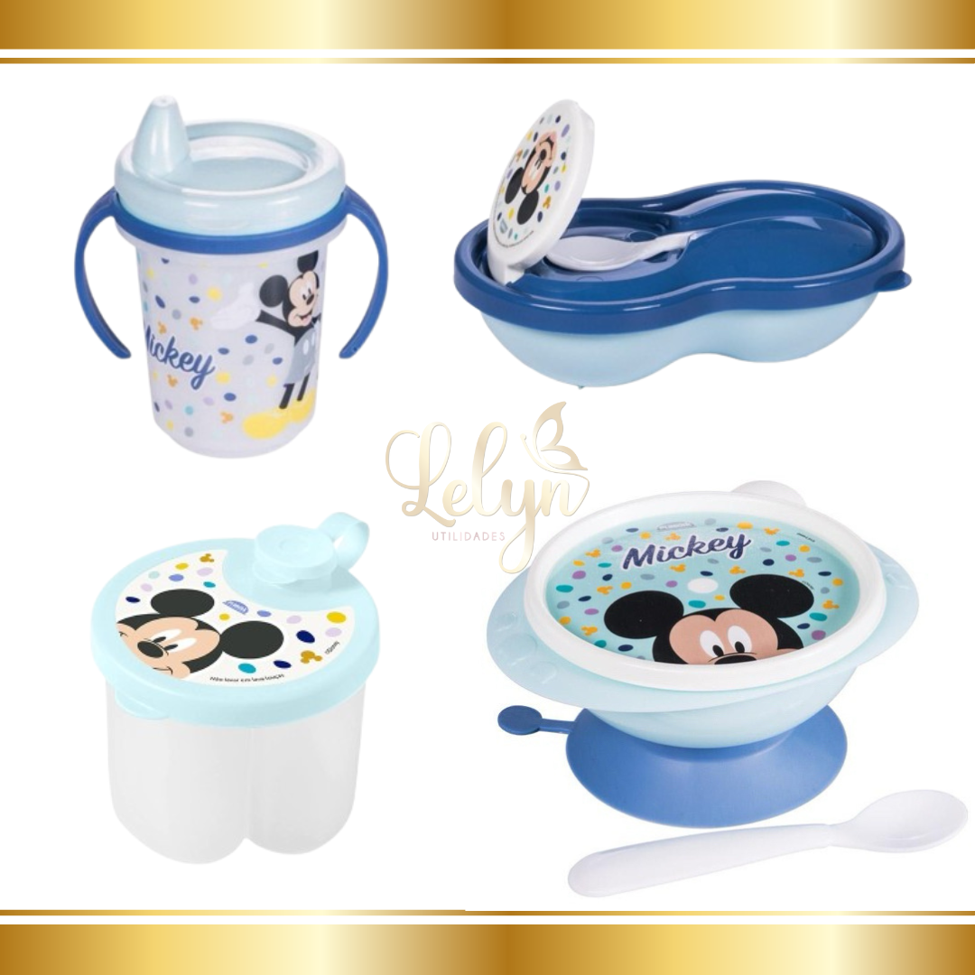Kit Introdução Alimentar 4 Peças Mickey Baby