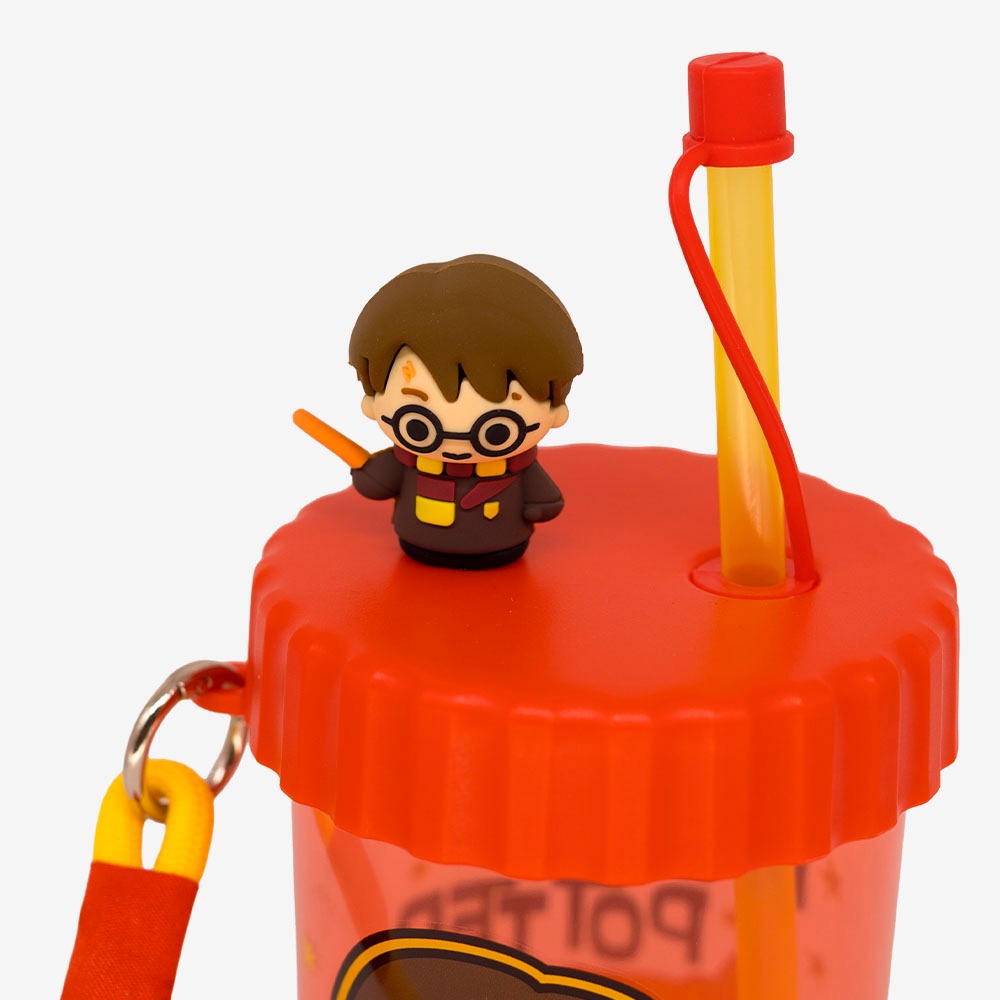 Copo Harry Potter com Canudo Flip 500ml