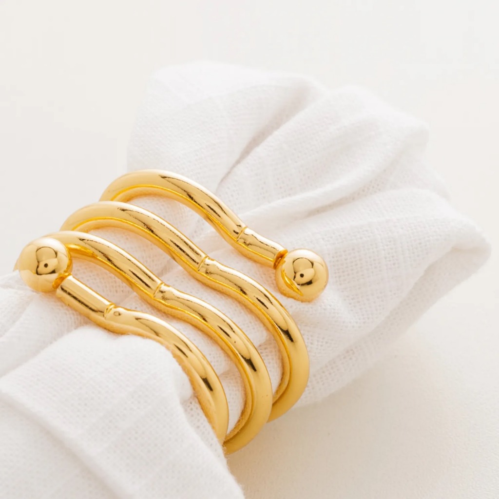 Conjunto 4 Anéis para Guardanapos de Meta...