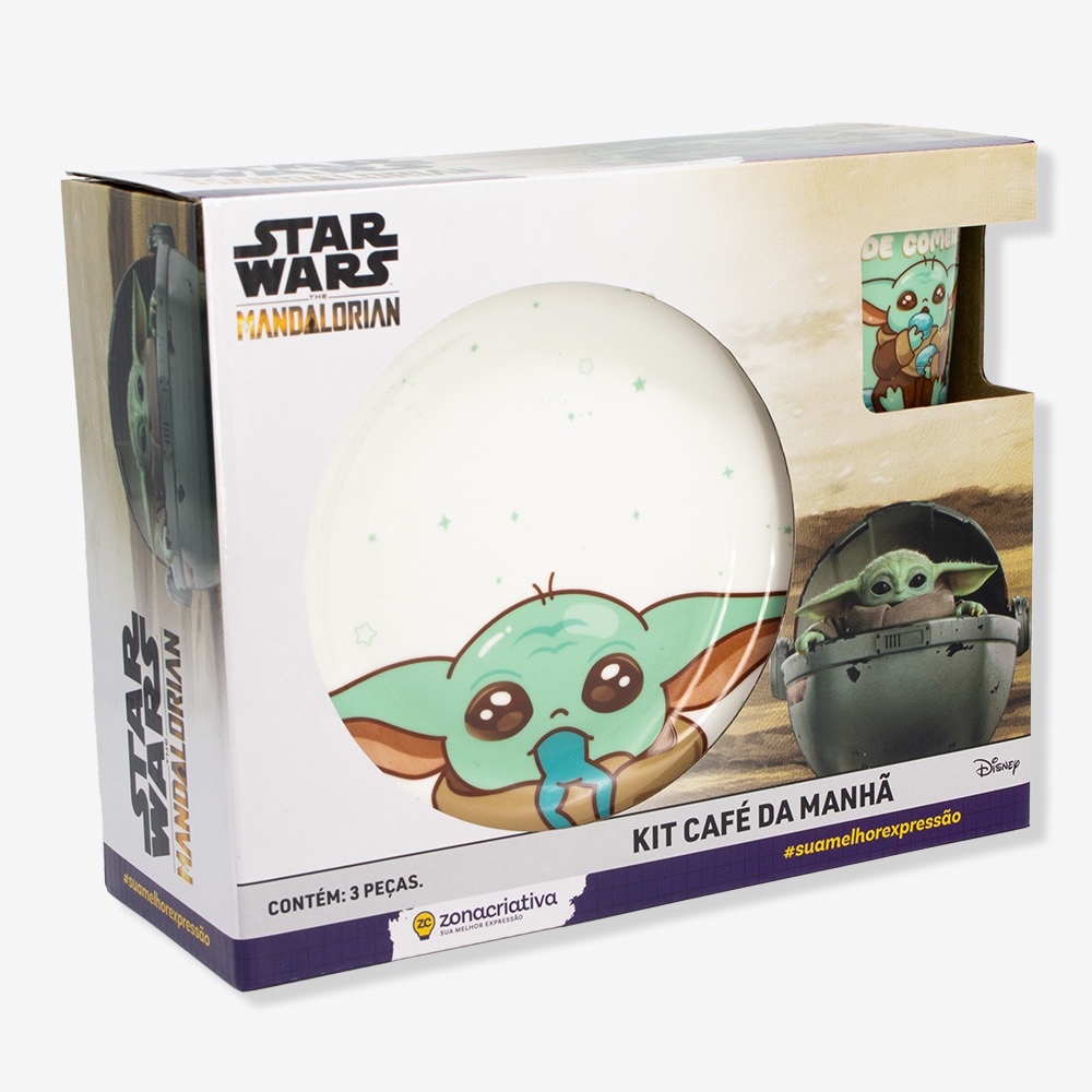 Kit Alimentação Baby Yoda Prato, bowl e c...