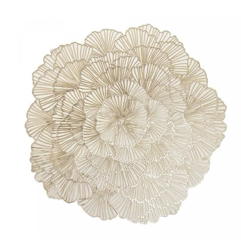 Kit 4 Lugares Americano de PVC Flor 38cm