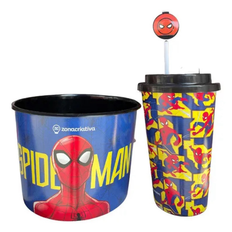 Kit Pipoca Spider Man Infantil Almofada, ...