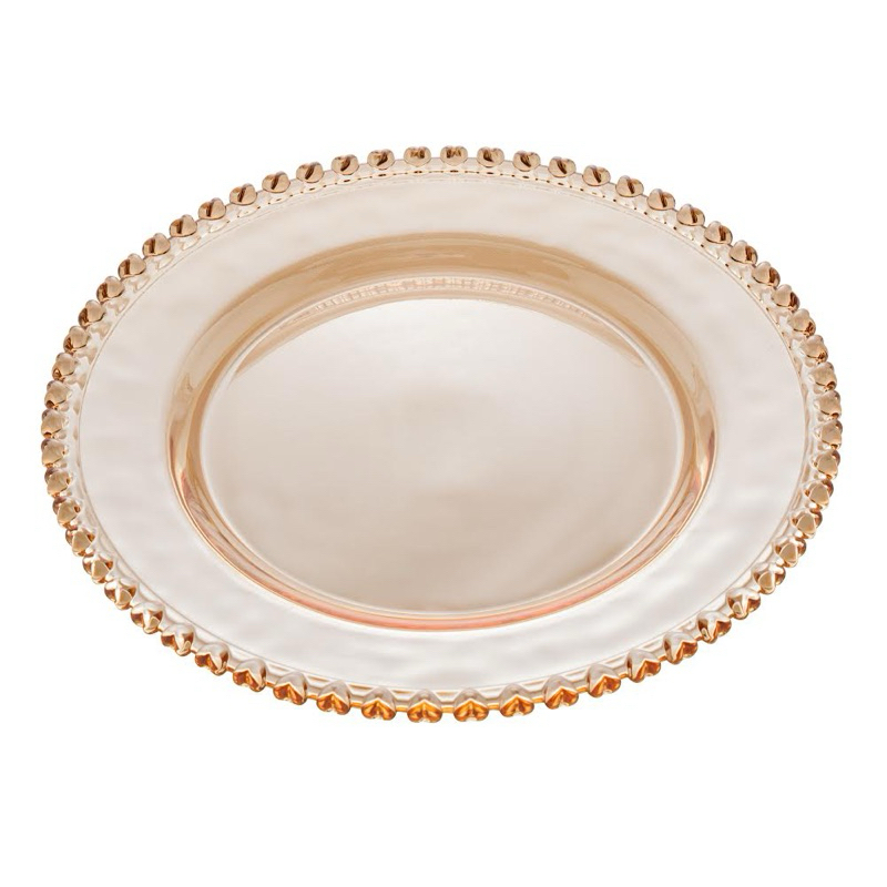 Sousplat de Cristal Coração 32cm - Lyor