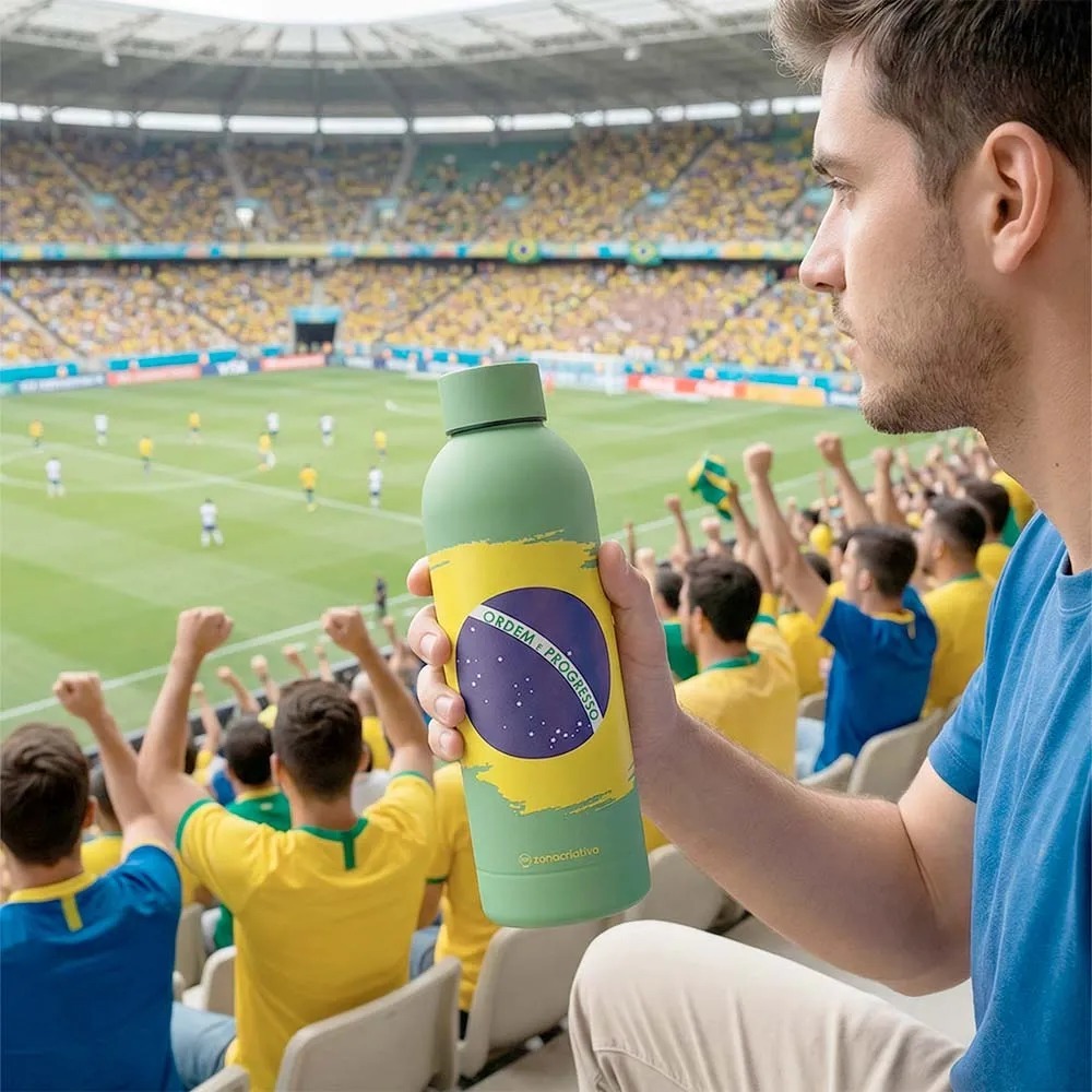 Garrafa Térmica Brasil Max Copa 500ml
