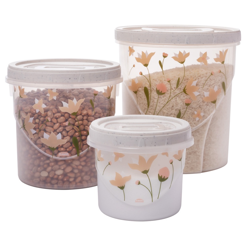 Kit Potes Mantimentos 3 peças para Cozinha