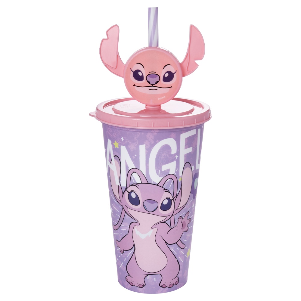 Copo Angel com Canudo Com Pin 500 ml