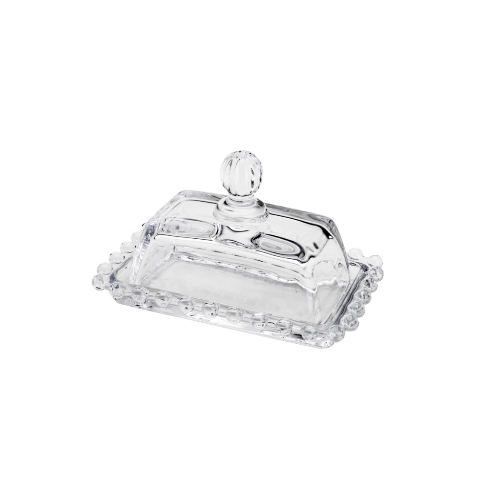 Manteigueira de Cristal Pearl 14cm x 9cm ...