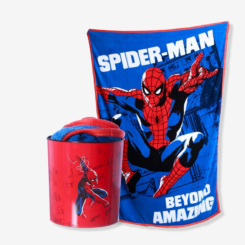 Kit Balde com Manta Homem Aranha