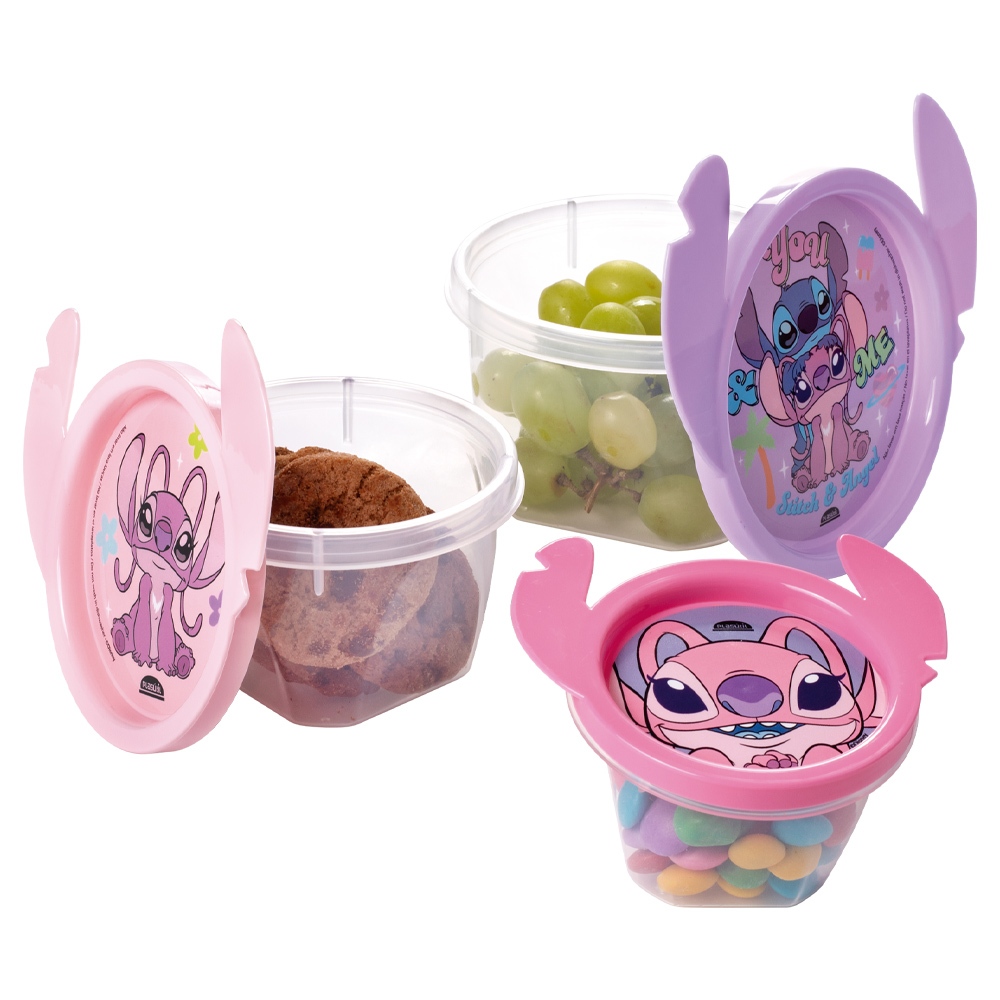 Kit 3 Potes Stitch e Angel Lúdico 3D Lanc...