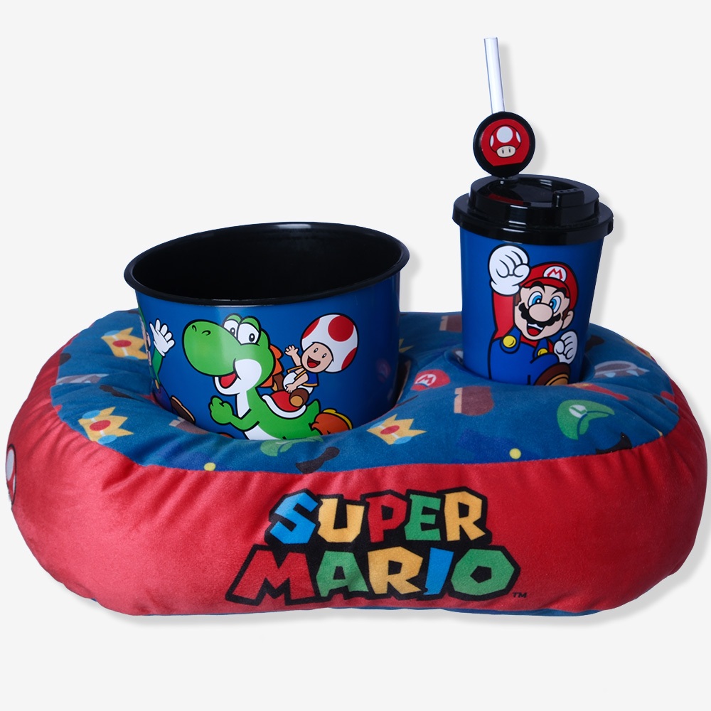 Kit Pipoca Super Mario Infantil Almofada,...