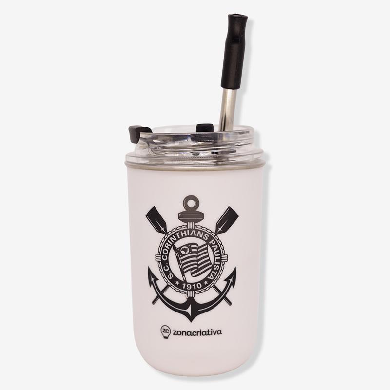 Copo Corinthians Neo com Canudo 300ml