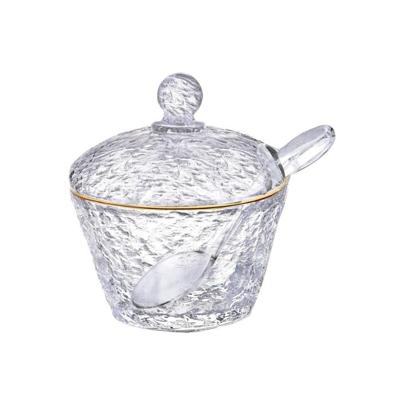 Açucareiro de Cristal Petra Fio de Ouro c...