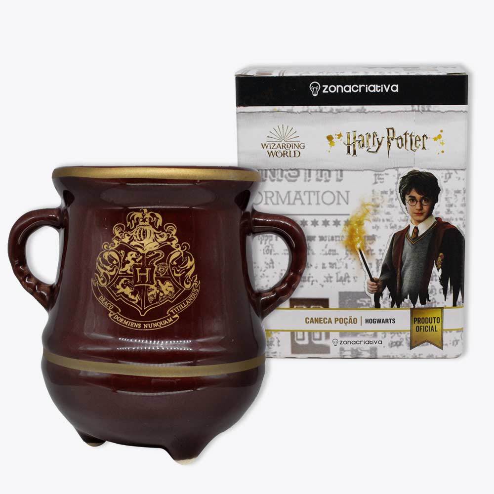 Caneca 3D Poção HOGWARTS dourada Harry Po...