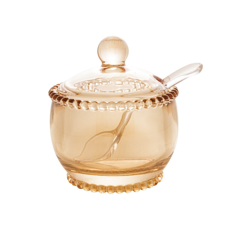 Açucareiro de Cristal com Colher Pearl Âm...