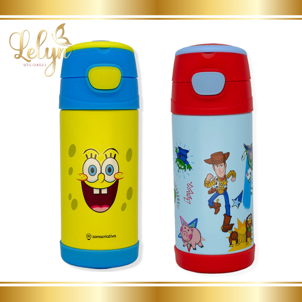 Garrafa Térmica Bob Esponja e Toy Story I...