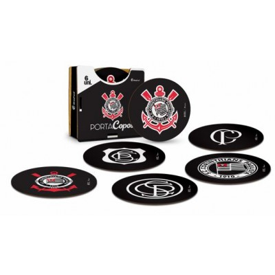 Porta Copos Bolacha MDF Corinthians Origi...