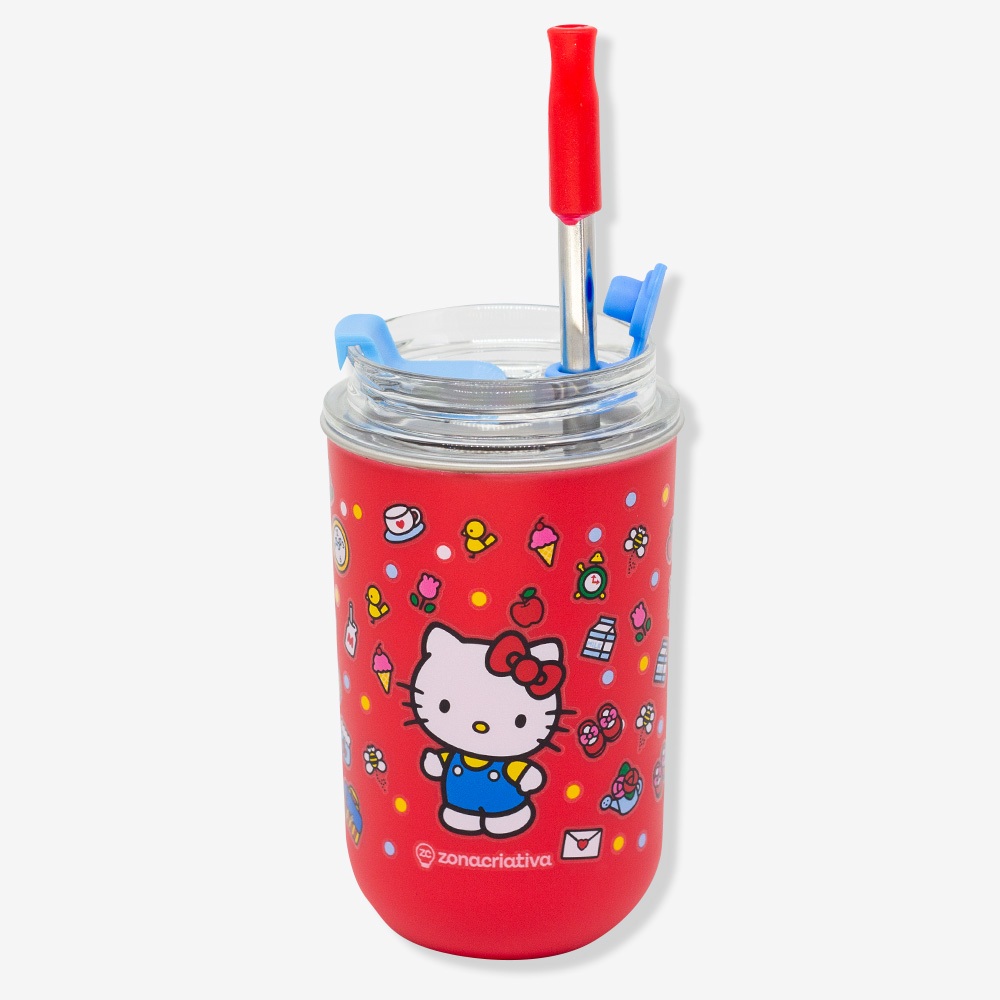 Copo Hello Kitty Neo com Canudo 300ml