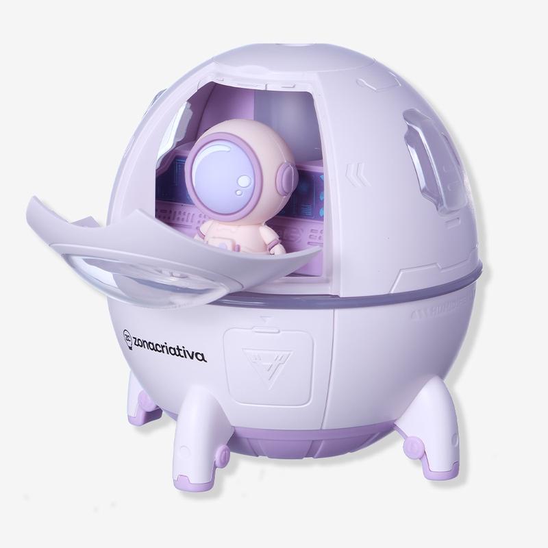 Luminária com Umidificador Astronauta Rosa