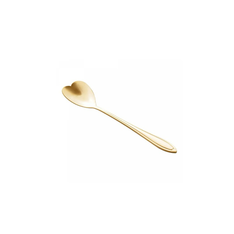 4 Colheres de Coração Chá Heart de aço Inox