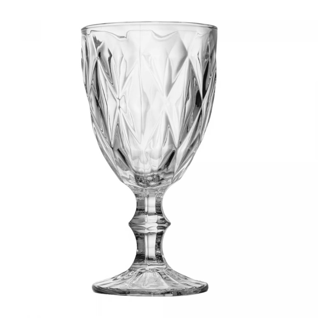 Conjunto 6 Taça de Agua Diamond 320ml Vidro