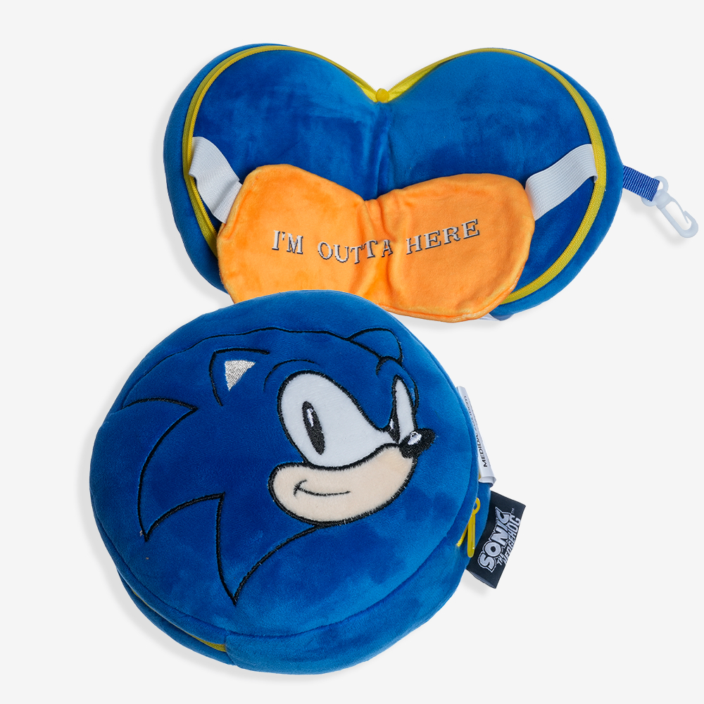 Máscara de Dormir com Almofada Sonic 2 em 1