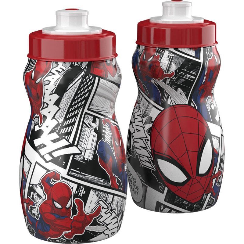 Garrafa Homem Aranha de Plástico com Tamp...