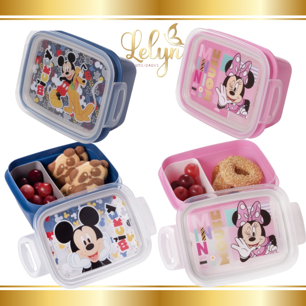 Pote Marmita Minnie e Mickey com Divisóri...