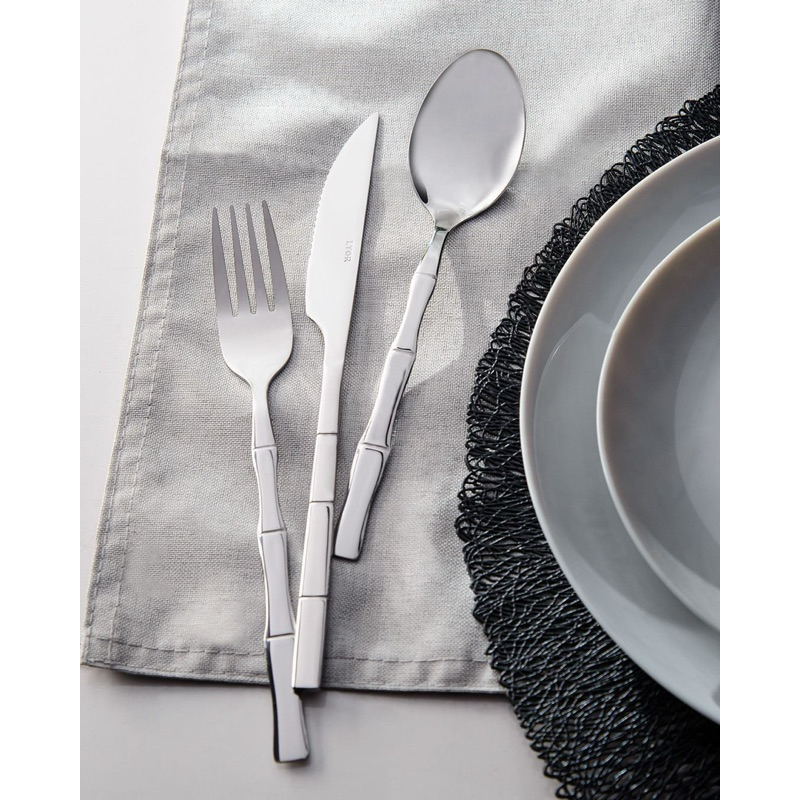 Faqueiro de Aço Inox Bambu Elegant 16 peç...