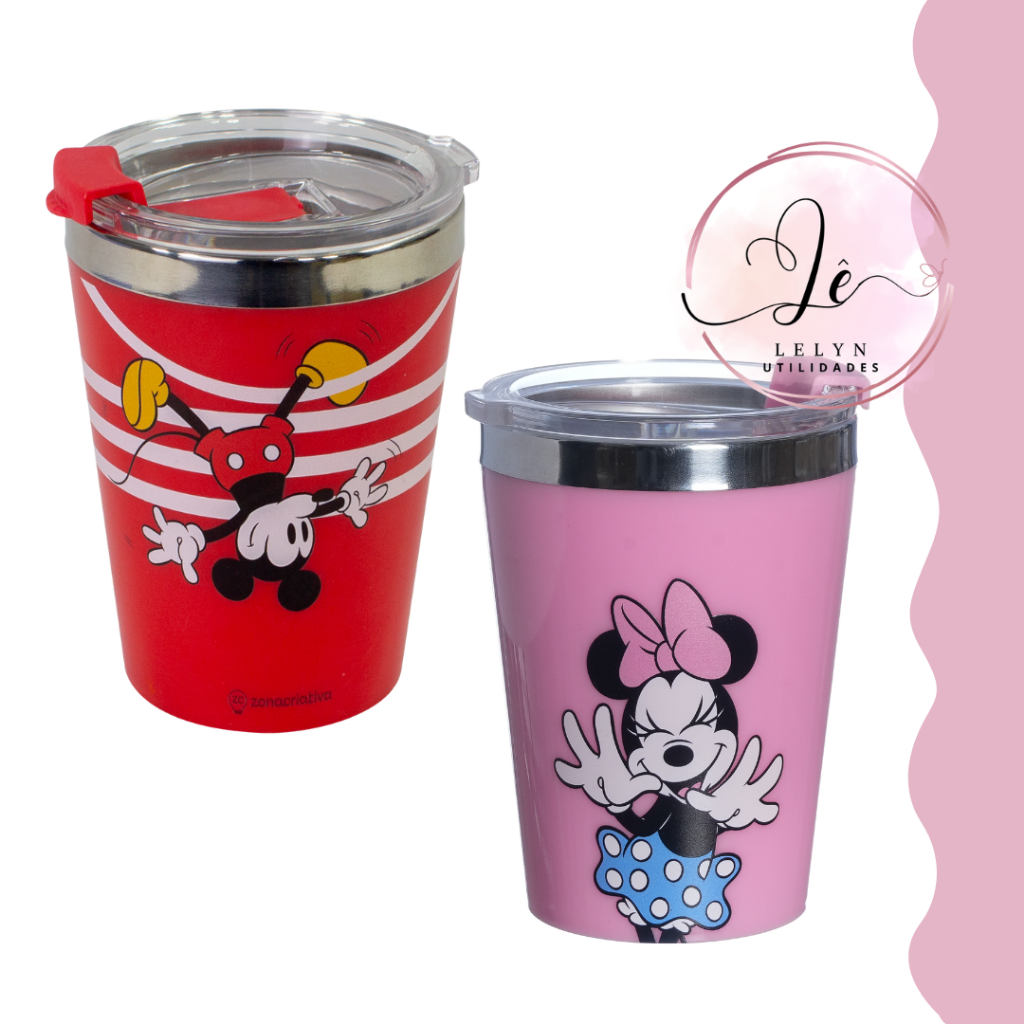 Copo Mickey Mouse e Minnie Mouse Viagem S...