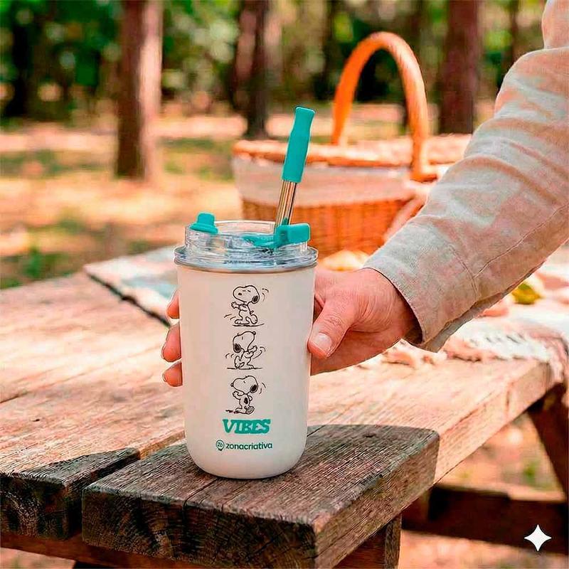 Copo Snoopy Neo com Canudo 300ml