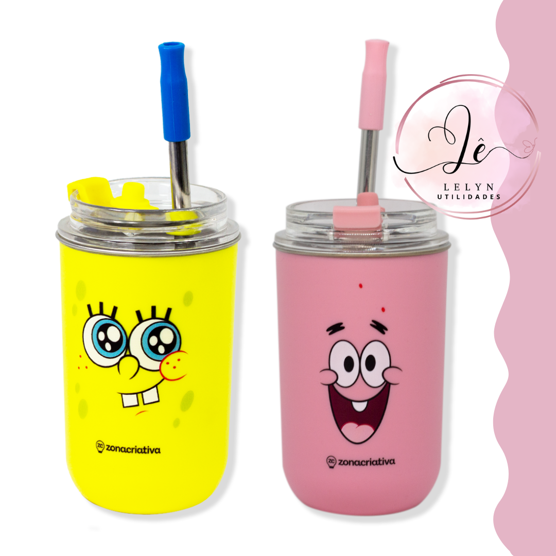 Copo Bob Esponja ou Patrick Estrela Neo c...