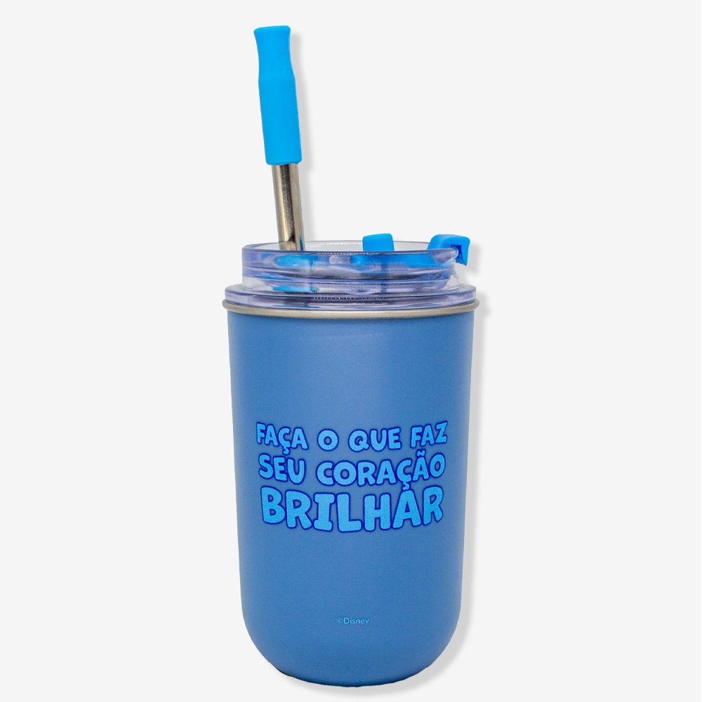 Copo Stitch Neo com Canudo 300ml