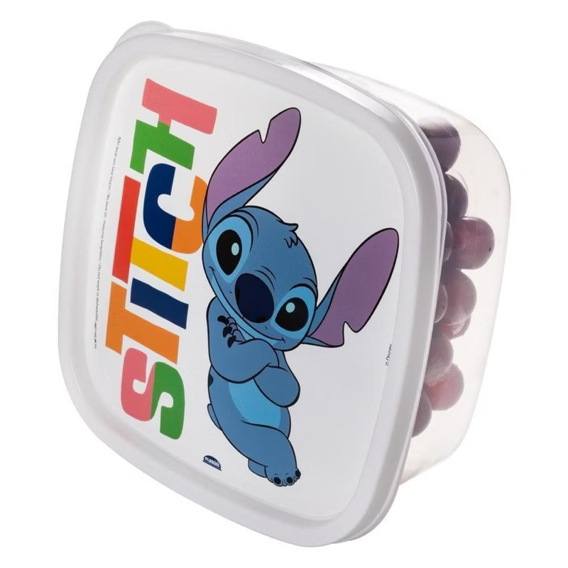 Pote Stitch Quadrado Lancheira Mochila 1,1L