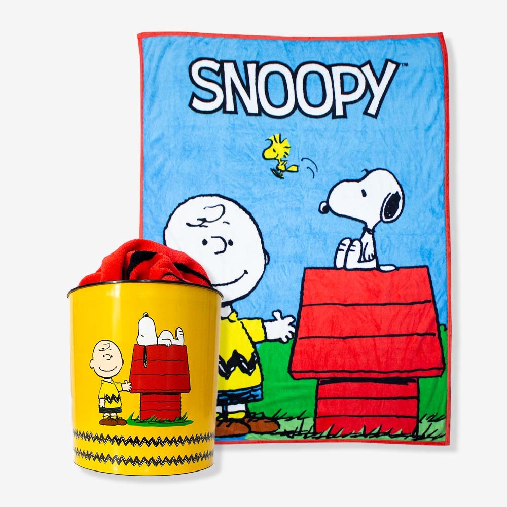 Kit Manta com Balde Snoopy